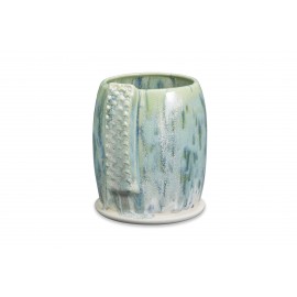 SW-108 Green Tea Over SW-153 Indigo Rain Stoneware Combination